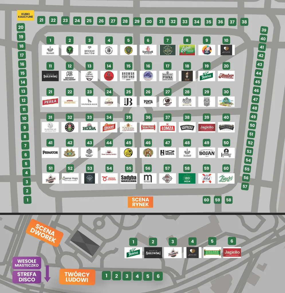 Mapka Browarów