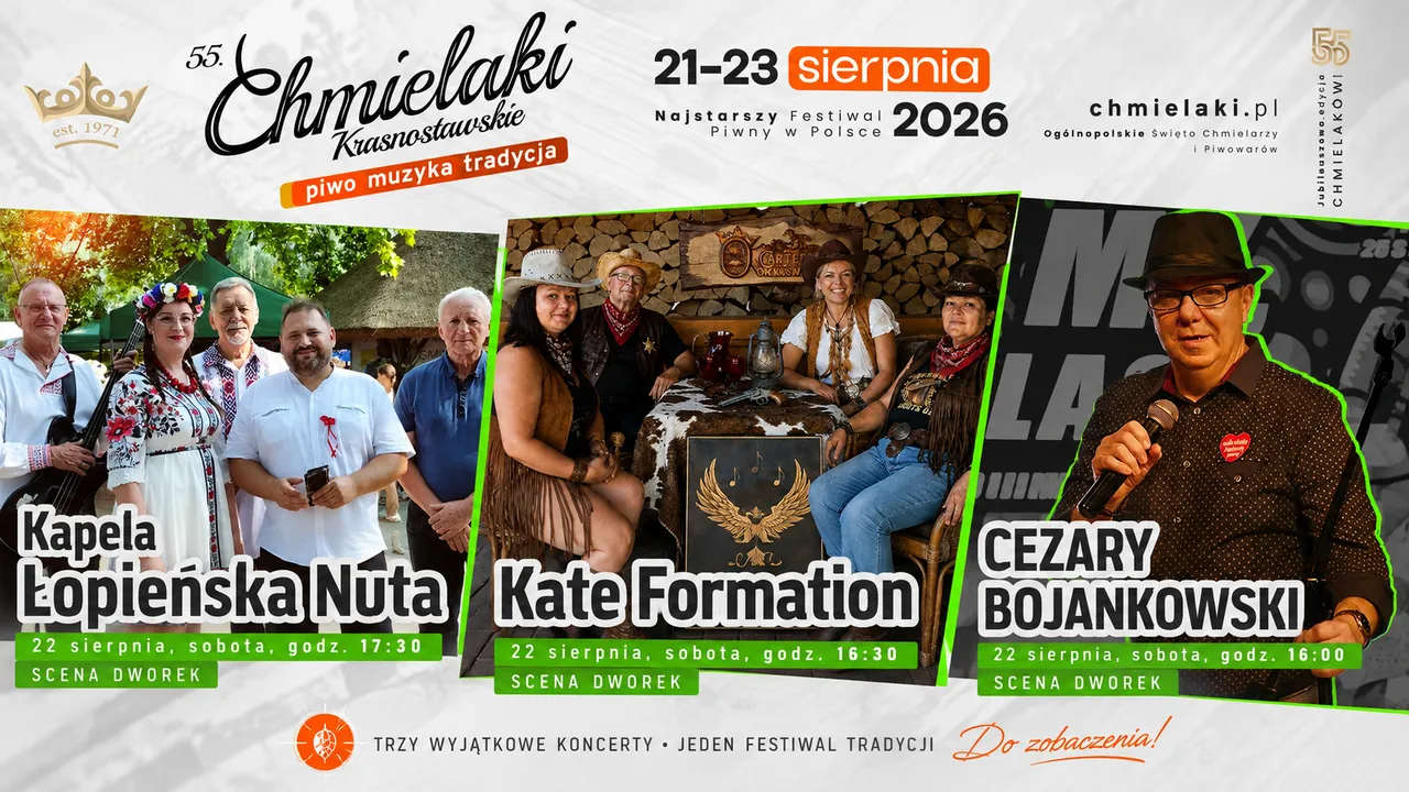 Sobotnie koncerty na Scenie Dworek – Chmielaki 2026